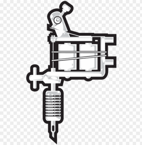 tattoo machine - vinyl sticker decals tattoo design sports bike 18 Isolated Subject with Clear Transparent PNG