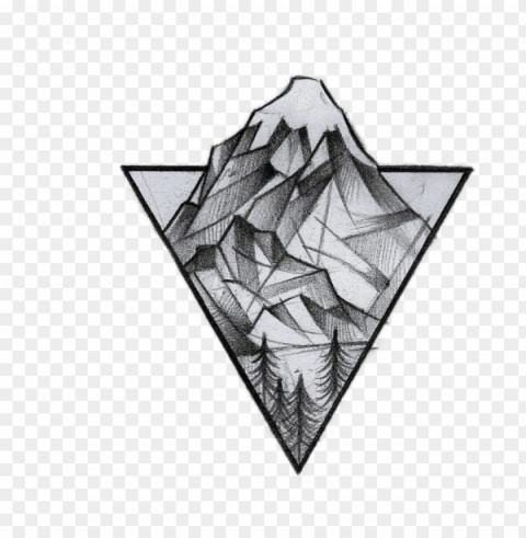 tattoo triangle mountain geometry idea logo drawi High-quality transparent PNG images comprehensive set