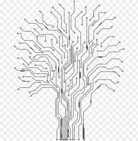 tattoo wiring diagram electrical printed circuit electronics - circuit board tree tattoo PNG with no bg