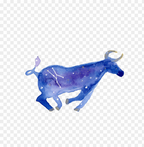 taurus ink and watercolor PNG Image Isolated with Transparent Detail