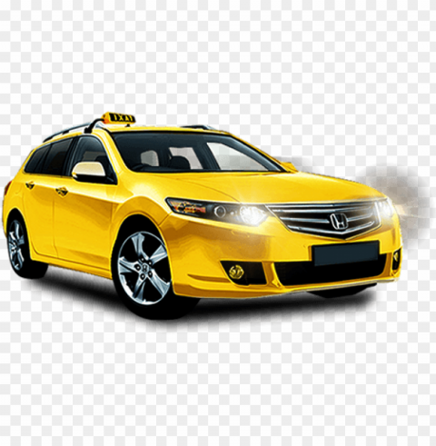 taxi cars no background Isolated Subject in Clear Transparent PNG