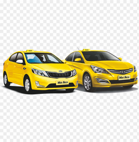 Taxi Cars Free Isolated Design Element In Clear Transparent PNG