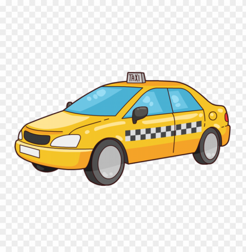 taxi cars hd Isolated Character on Transparent Background PNG