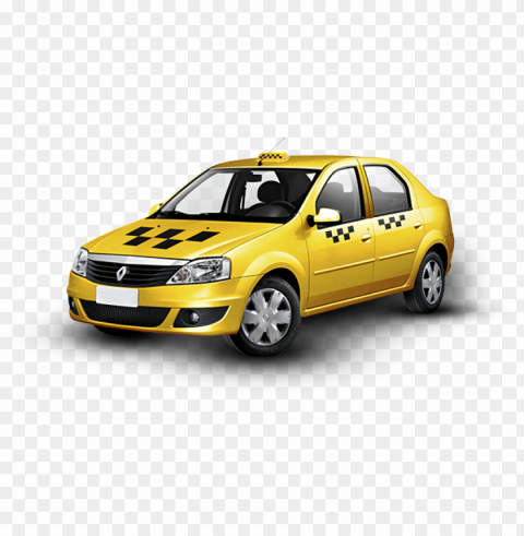taxi cars image Isolated Object on Clear Background PNG
