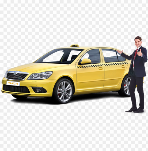 taxi cars Isolated Element with Transparent PNG Background