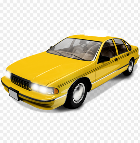 Taxi Cars Background Isolated Object In HighQuality Transparent PNG