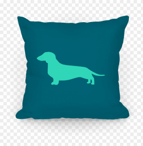 teal wiener dog pillow - going for a na PNG Isolated Illustration with Clarity