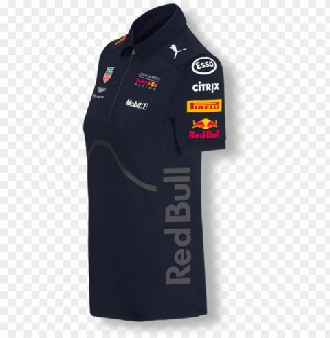 team polo shirt women - red bull Transparent PNG Isolated Element