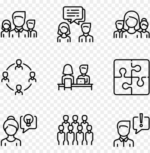 teamwork 60 icons - couple Isolated Icon on Transparent Background PNG