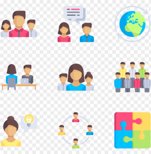 teamwork 60 icons - group Isolated Icon in Transparent PNG Format