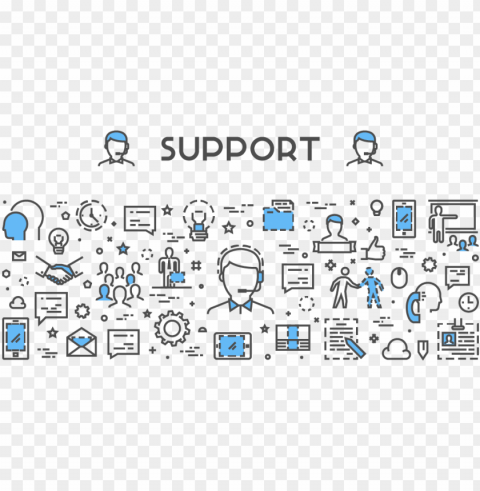 technical support - banner help desk PNG for personal use
