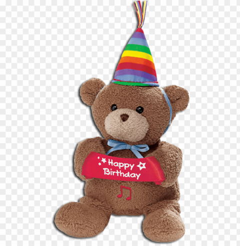 teddy bear wishing happy birthday Isolated Illustration in HighQuality Transparent PNG