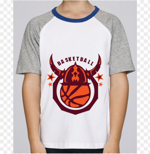 Stanley Mini Jump Short Sleeve Basketball Tee for Kids - Viking Helmet Logo Shirt for Soccer Fans Transparent PNG images collection