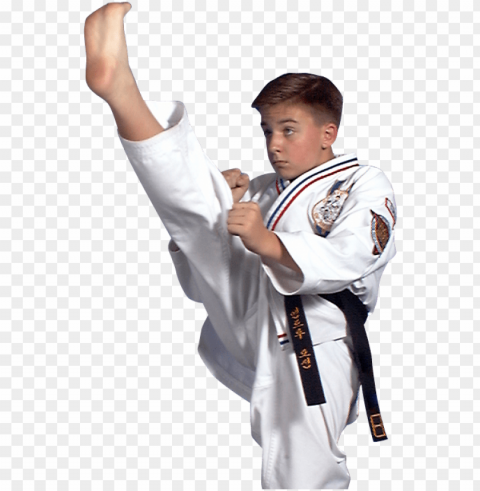 teen boy karate kicking - boys teenagers martial arts Transparent PNG Isolated Element
