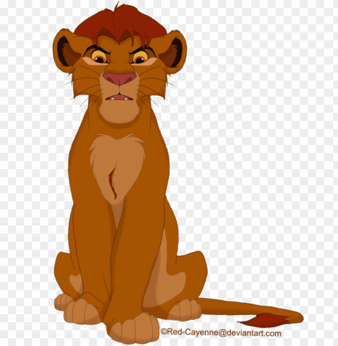 teen simba by red-cayenne on deviantart lion king simba's - lion king simba tee PNG Graphic Isolated on Transparent Background