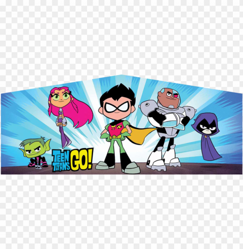 teen titans go banner - teen titans go to the movies poster PNG without watermark free