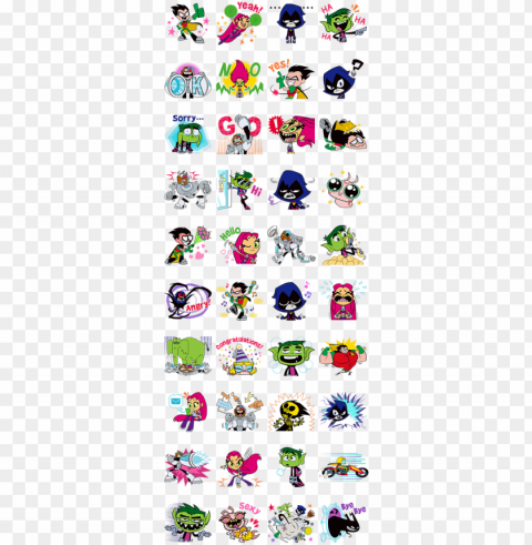 teen titans go - teen titans telegram stickers Transparent Background PNG Object Isolation
