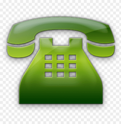 telephone icon green - green phone icon Isolated Character with Clear Background PNG