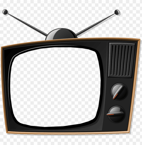 television clipart tv ad - old tv Transparent PNG Isolated Element