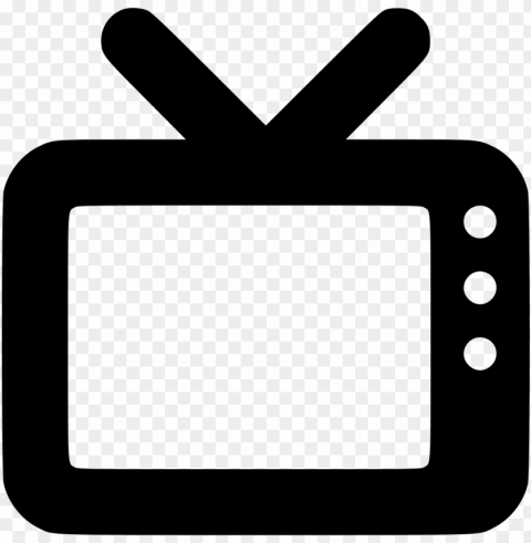 television icon - tv media icon PNG Graphic Isolated on Clear Background Detail