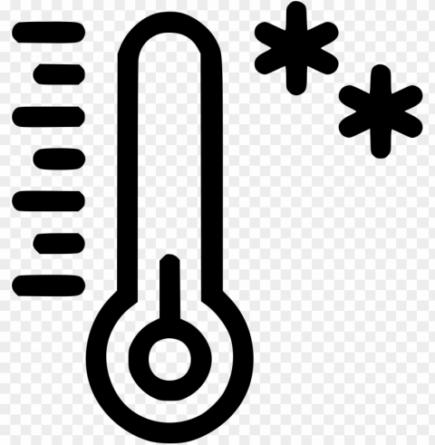 temperature thermometer reading snow cold weather measurement - temperature icon Isolated Element on HighQuality Transparent PNG