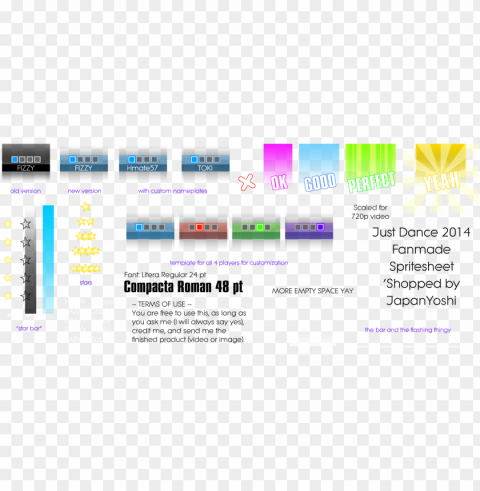 template by japanyoshii - just dance star bar Isolated Design on Clear Transparent PNG