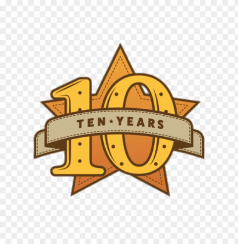 ten years PNG images for merchandise