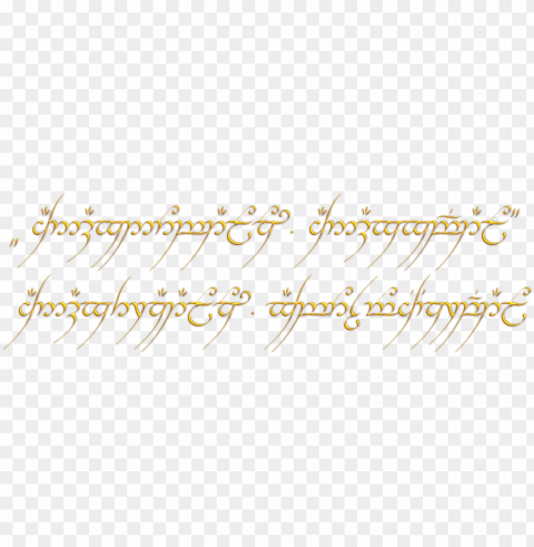 tengwar text of the one ring in - lord of the rings ring inscription tattoo Isolated Artwork on HighQuality Transparent PNG PNG transparent with Clear Background ID bf5a71f6