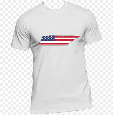tennessee us flag state outline mens short sleeve t-shirt PNG images with no background needed