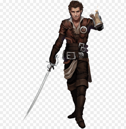 tep0wsl - male half elf bard PNG with clear transparency