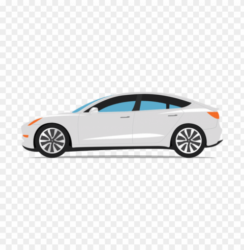 tesla cars photo PNG Graphic Isolated on Clear Background Detail