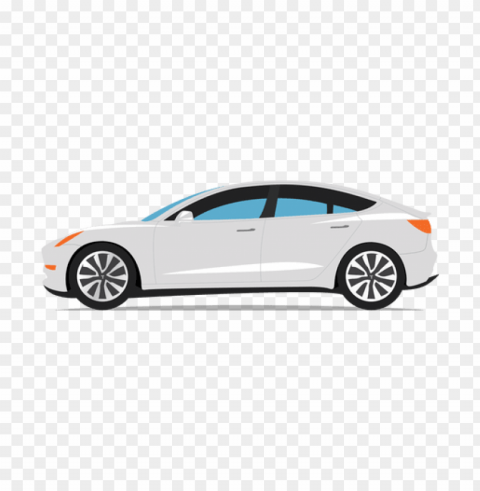 Tesla Cars Photo PNG Graphic Isolated On Clear Background Detail