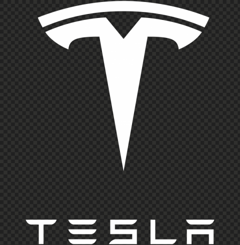 tesla logo white color free Isolated Element on Transparent PNG