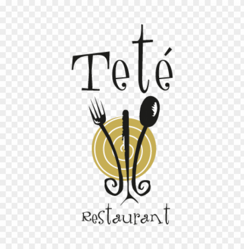tete restaurant vector logo free download PNG Isolated Illustration with Clear Background