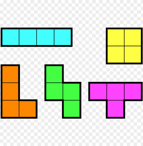 tetris shapes Isolated Object in Transparent PNG Format