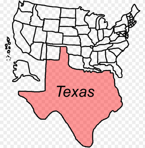 texas in usa - high resolution united states map blank Isolated Design Element in HighQuality Transparent PNG
