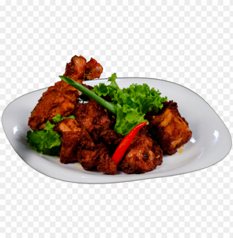 thai spicy fried chicken - non veg food PNG Graphic with Clear Isolation PNG transparent with Clear Background ID b9555cd0