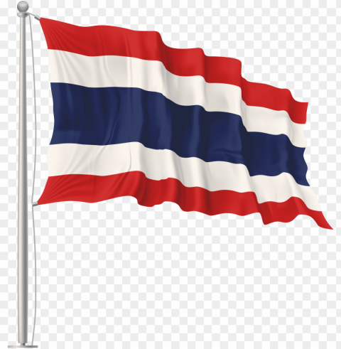 thailand waving flag image PNG transparent photos for presentations