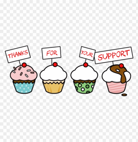 thanks - thank you cupcake Isolated Icon with Clear Background PNG