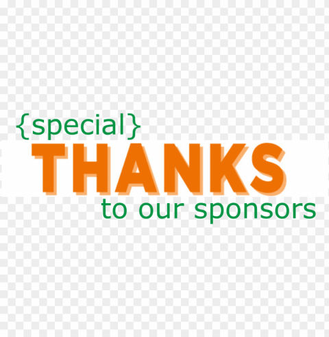 thanks to sponsors - thank you sponsors Isolated Object on Transparent PNG