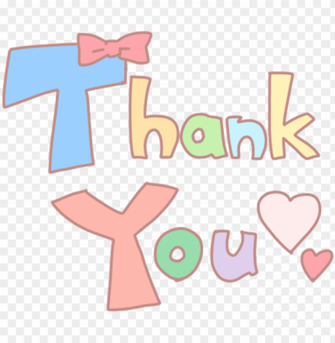 thanks word - cute thank you love Transparent PNG Object Isolation