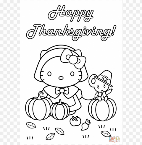 thanksgiving coloring pages color PNG with transparent background free