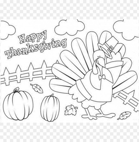 thanksgiving coloring pages color PNG without watermark free