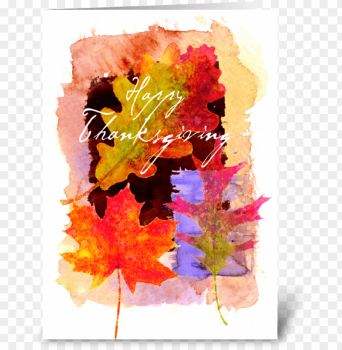 thanksgiving love greeting card - floral desi Transparent Background Isolation of PNG