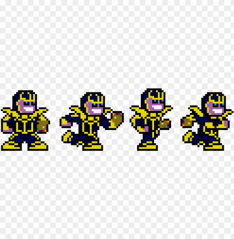 thanos - pixel art real thanos Isolated Subject on HighResolution Transparent PNG