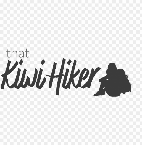 that kiwi hiker - silhouette PNG Image with Isolated Subject