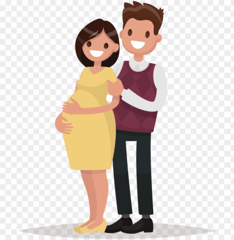 that's where parent step by step comes in parent step - pregnant couple vector gif PNG images without licensing