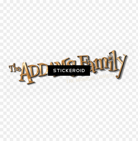 The Addams Family The Musical Comedy Logo - Calligraphy Transparent Background PNG Stock