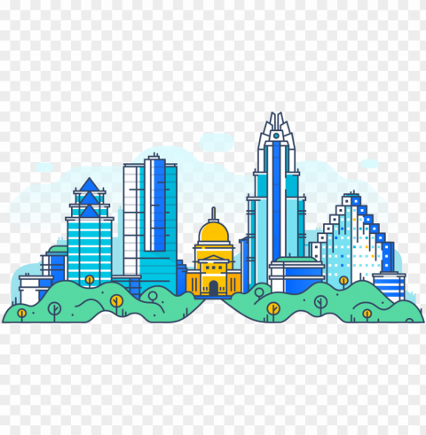 the austin skyline - austin skyline Isolated Item in HighQuality Transparent PNG