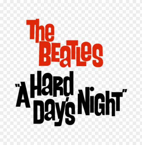 the beatles a hard days night vector logo Transparent Background Isolated PNG Art